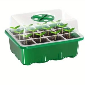跨境爆款加厚12孔育苗盒 | 绿色 / 黑色 / 白色三色系 | 温室育苗神器