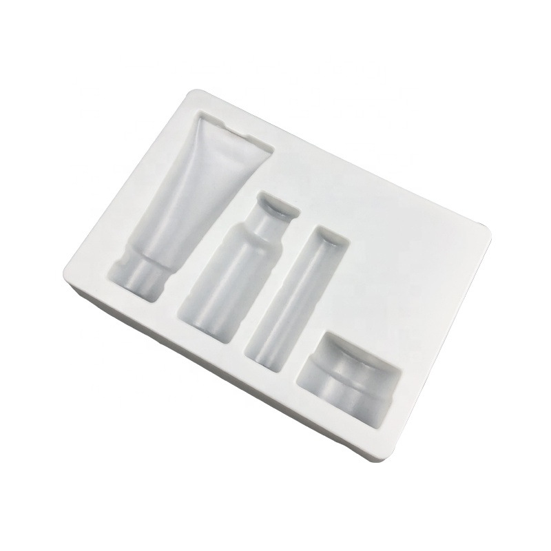 跨境专供 PVC 环保吸塑内托 护肤品泡罩包装 白色定制塑料泡壳