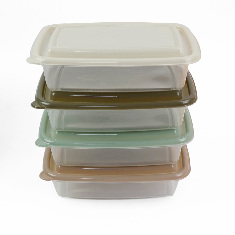 高档美式印花拼盘餐盒 定制花色 PP 耐高温防漏外卖打包盒